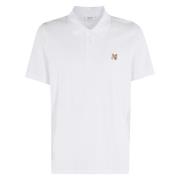 Fox Head Patch Polo Shirt Maison Kitsuné , White , Heren