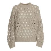 Beige Overcheck Sweater Aw24 Isabel Marant , Beige , Dames