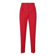 Rode wollen crepe broek Max Mara Studio , Red , Dames