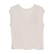 Casual Katoenen T-shirt Herno , Beige , Dames