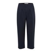 Marineblauwe Wijde Gebogen Broek InWear , Blue , Dames