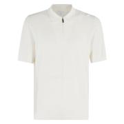 Polo met halve rits Eleventy , White , Heren