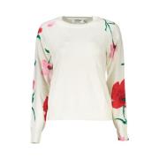 Stijlvolle Pullover met Contrastdetails Desigual , White , Dames