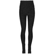 Monogram Leggings voor stijlvolle uitstraling Balmain , Black , Dames