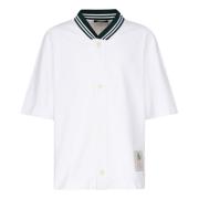 Club Baseball Shirt Wit Katoenen Jersey Jacquemus , White , Heren