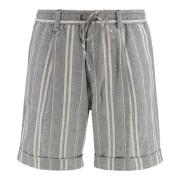 Gestreepte Bermuda Shorts Paolo Pecora , Green , Heren