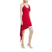 Rode Elegante Jurk Damesmode Courrèges , Red , Dames