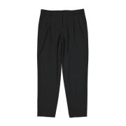 Wijde broek met zakken en riemlussen Blanca Vita , Black , Heren