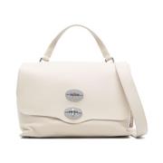 Witte Twist-Lock Schoudertas Zanellato , White , Dames