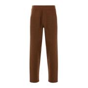 Kasjmier Bruine Suiker Melange Broek Loro Piana , Brown , Heren