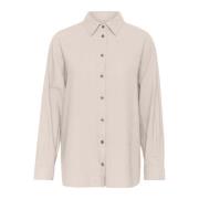 Oversized Shirt Bluser Haze Melange InWear , Beige , Dames