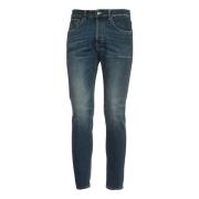 Skinny Fit Denim Jeans Blauw Dondup , Blue , Heren