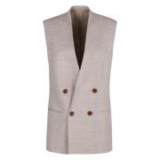 Dubbelborstig Wol Zijden Vest Philosophy di Lorenzo Serafini , Gray , ...