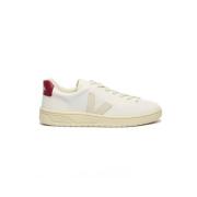 Witte Sneakers met Natuurlijke V-Detail Veja , White , Dames