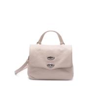 Stijlvolle witte tas met twist-lock Zanellato , Pink , Dames