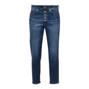 Rechte Jeans Koons Model Gebruikt Effect Dondup , Blue , Dames