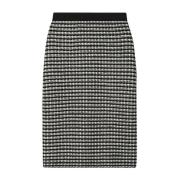 Zwarte Bouclé Rok met Geribbelde Tailleband Tory Burch , Multicolor , ...