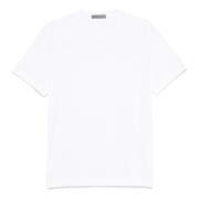 Stretch Katoen Logo T-Shirt Corneliani , White , Heren