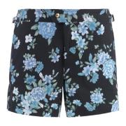 Bloemenprint Zwemshorts Tom Ford , Blue , Heren