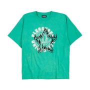 Zwaargewicht Logo Katoenen T-shirt Groen Pleasures , Green , Heren