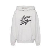 Grijze Signature Sweatshirt met Print Anine Bing , Gray , Dames