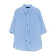 Luchtblauwe Oversized Blouse Liu Jo , Blue , Dames