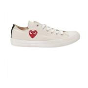 Beige Canvas Sneakers Cap Toe Lace-Up Comme des Garçons , Beige , Dame...