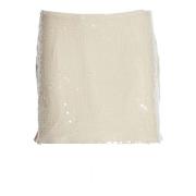 Paillet Mini Rok Bianco Aw24 Rotate Birger Christensen , White , Dames