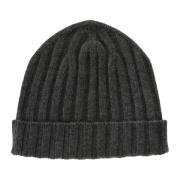 Kasjmier Ribgebreide Beanie Hoed Grijs Hindustrie , Gray , Heren