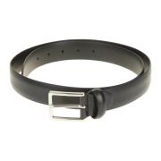 Blauwe Leren Riem met Metalen Gesp Anderson's , Black , Heren