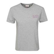 Grijze Katoenen T-shirt met Borstprint MC2 Saint Barth , Gray , Dames