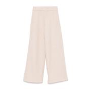 Beige Elastische Taillebroek Franse Terry Max Mara , Beige , Dames