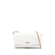 Witte Leren Clutch Tas Zanellato , White , Dames