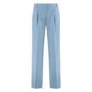 Wijde wollen blend broek Calvin Klein , Blue , Dames