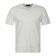 Supima Katoen Wit T-shirt Half Mouw Fedeli , White , Heren