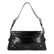 Stijlvolle Leren Schoudertas met Gespen Givenchy , Black , Dames