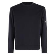 Verhoogde Fleece Crew Neck Sweater C.p. Company , Blue , Heren