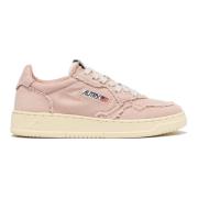 Rose Delave Suede Medalist Sneakers Autry , Pink , Dames