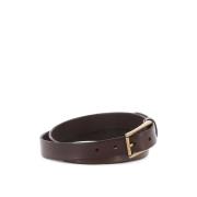 Bruin leren riem met messing gesp Anderson's , Brown , Heren