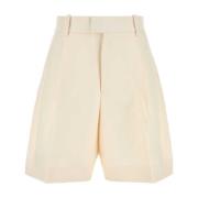 Ivory Cotton Bermuda Shorts Jil Sander , Beige , Dames