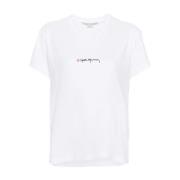 Iconische Liefde Logo Geborduurd T-shirt Stella McCartney , White , Da...