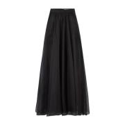 Hoge Taille Zwarte Lange Rok Nina Ricci , Black , Dames