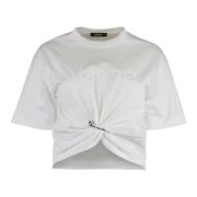 Top met decoratieve broche Versace , White , Dames