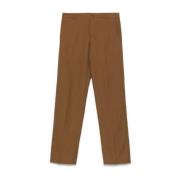 Bruine Wol Linnen Broek PT Torino , Brown , Heren