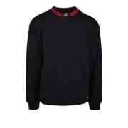 Zwarte Katoenen Sweatshirt Ronde Hals Diesel , Black , Heren