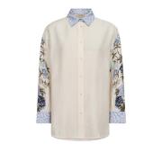 Bloemenshirt met Contrasterende Details MOS Mosh , Multicolor , Dames