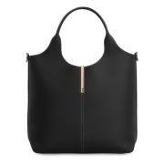 Gladleren tas met gesp Tod's , Black , Dames