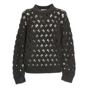 Grijze Ronde Hals Sweater Aw24 Isabel Marant , Gray , Dames