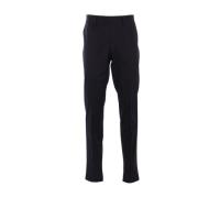 Donkerblauwe Katoenen Stretchbroek Lardini , Black , Heren