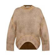 Bruine Crew Neck Sweater met Logo The Attico , Brown , Dames